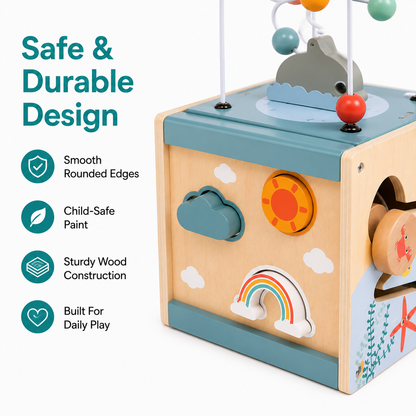 Wooden Activity Cube
